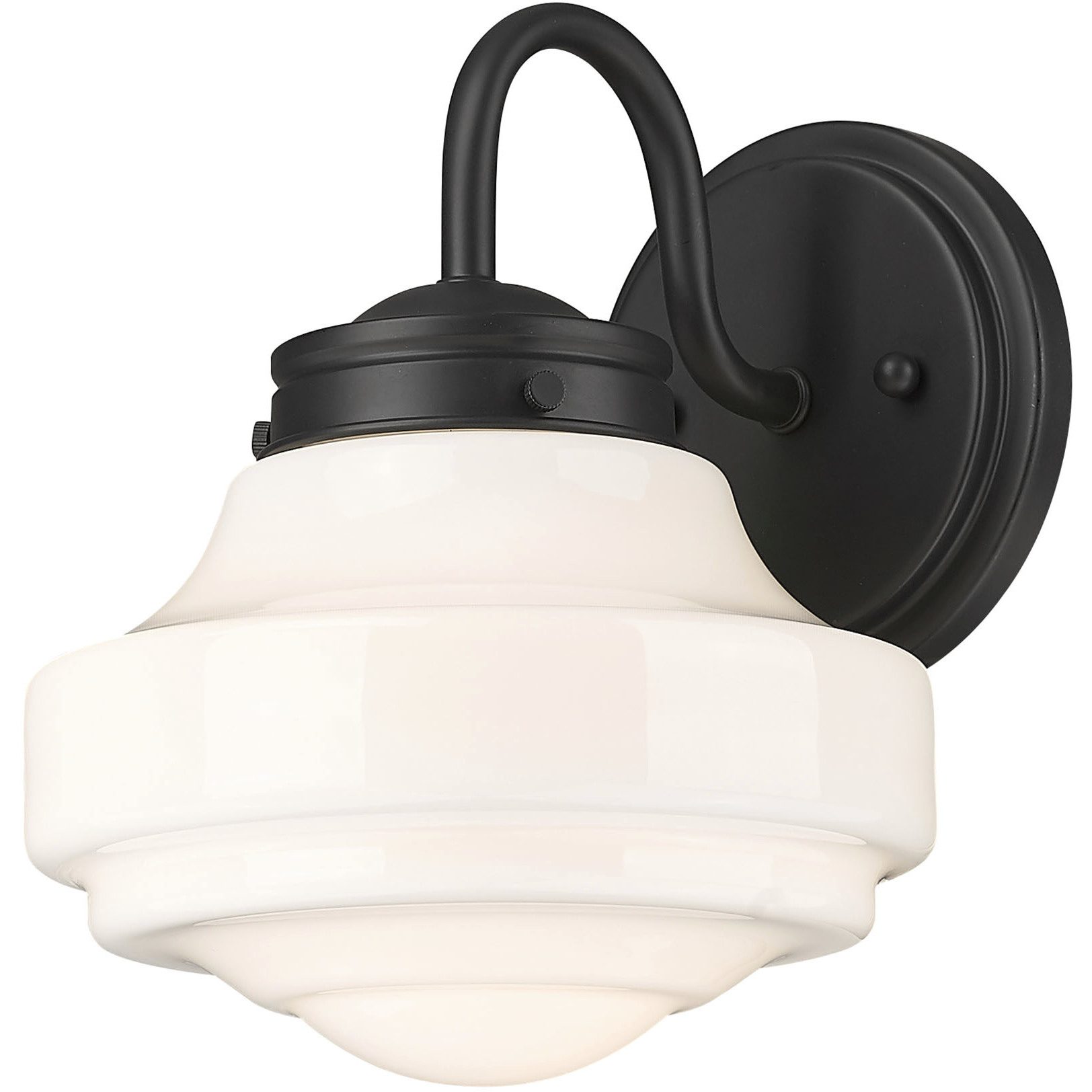 Golden Lighting 05081W BLKVMG Ingalls 1 Light 7.5 inch Matte Black